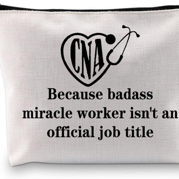 Certified Nursing Assistant Gift CNA Cosmetic Makeup Bag CNA Appreciation Gift Z - Picture 1 of 7